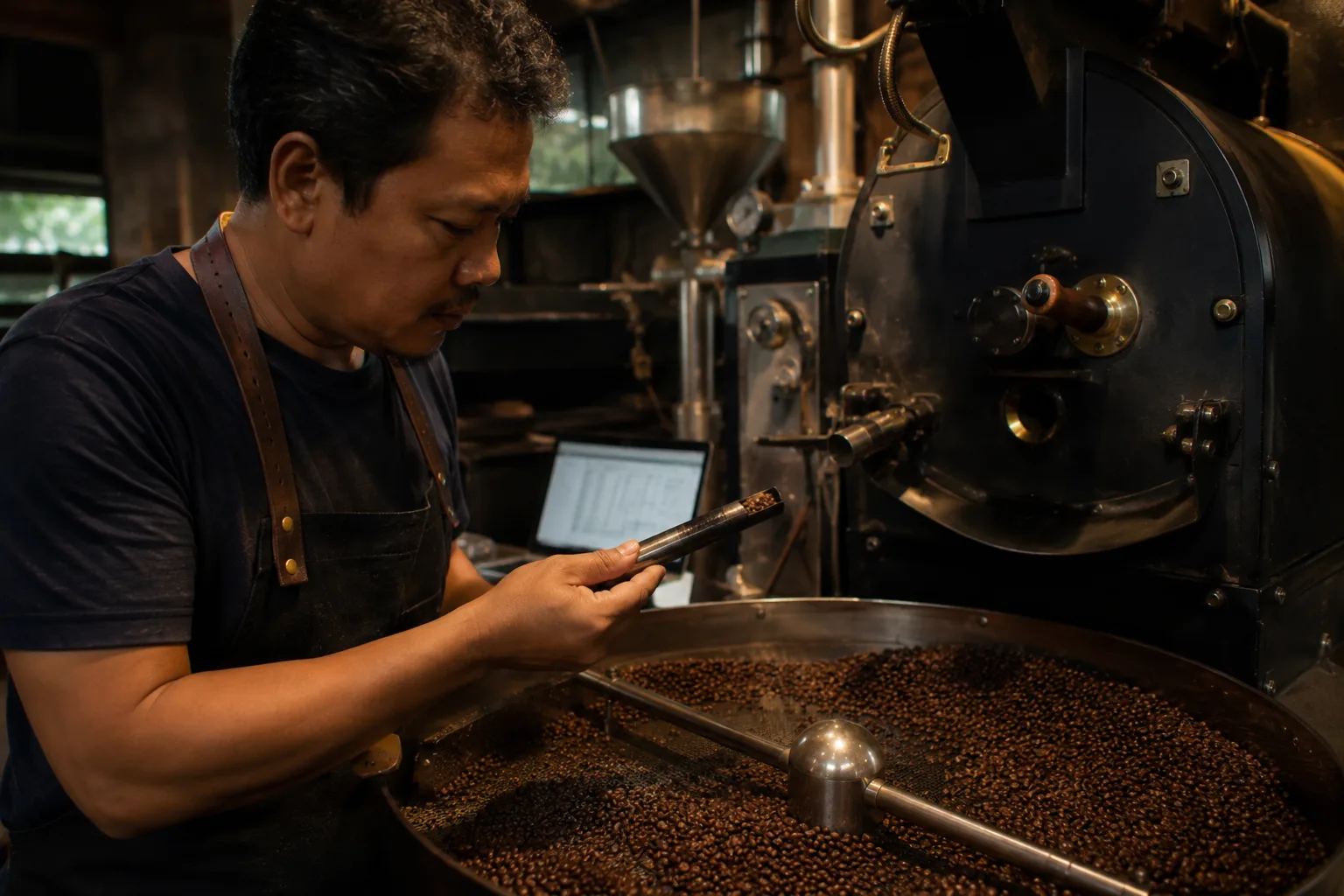 Gayo coffee roasting quality control for Dayati Coffee